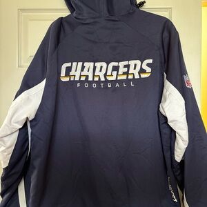 vintage NFL Chargers Football windbreaker fleece lined jacket: Size Medium